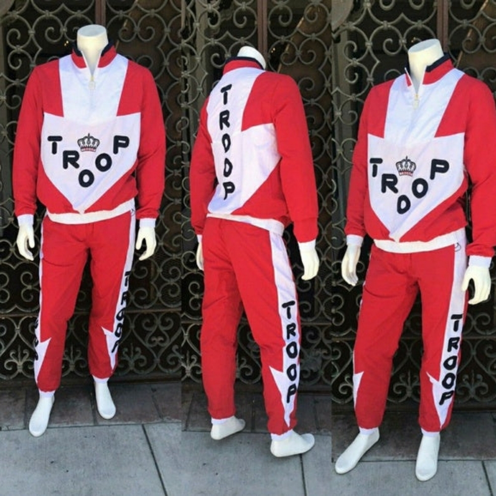 Men's Troop Red | White Windbreaker Fashion Track NWT